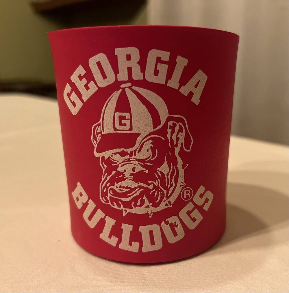 Vintage Georgia Bulldogs UGA Foam Can Cooler Koozie How Bout Them Dawgs NCAA